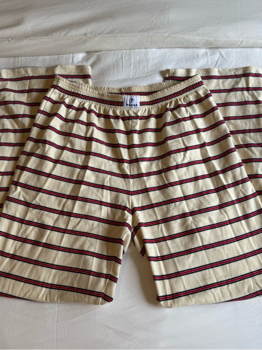 PARKE Striped Cotton Boxer Pants